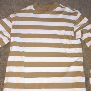 Medium PacSun Mustard Yellow and White striped.